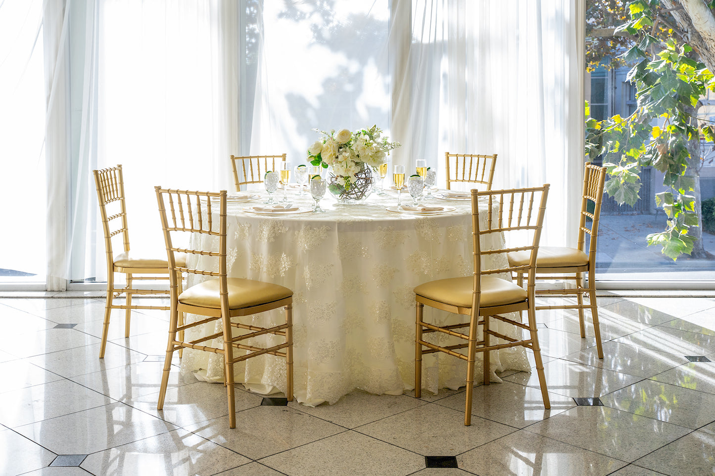 120'' Round Lace Tablecloth