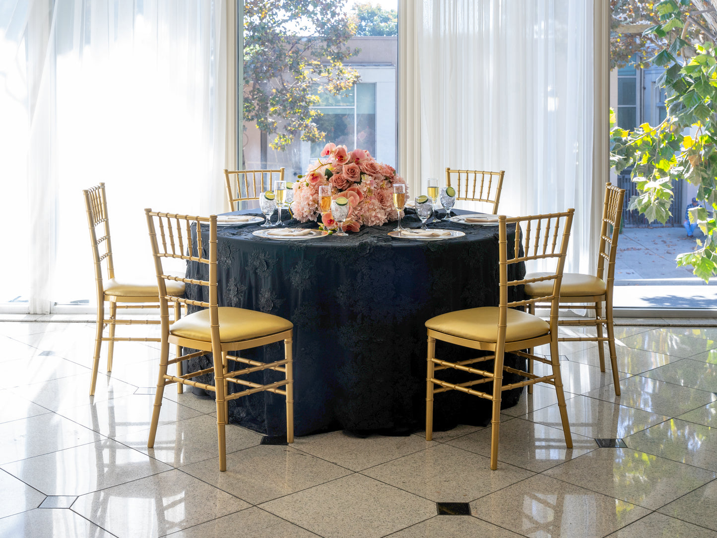 120'' Round Lace Tablecloth