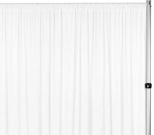 White Wavy Spandex Panels Backdrop for Events