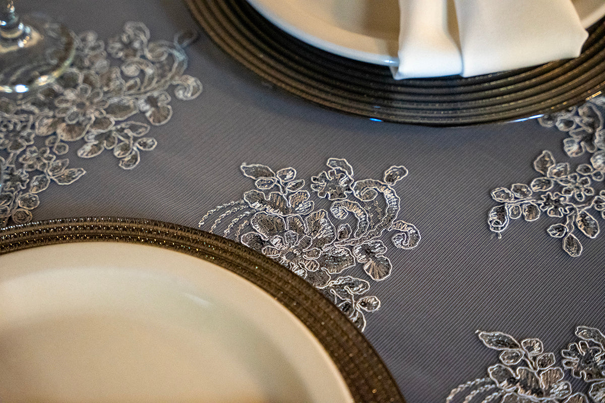 120'' Round Lace Tablecloth